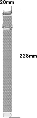 Rerii Metal Band Compatible with Samsung Galaxy Watch 7 40mm 44mm, One Click Attachment, No Gap Stainless Steel Band Strap with Magnetic Buckle for Galaxy Watch 6 5 4 FE Series - Image 7