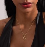 ASCOMY Dainty Gold Necklace for Women 14K Gold Plated Necklaces for Her Delicate Love Heart Necklace Heart Pendant Necklace Cute Necklaces Festival Jewelry Gift for Women - Image 3
