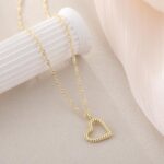 ASCOMY Dainty Gold Necklace for Women 14K Gold Plated Necklaces for Her Delicate Love Heart Necklace Heart Pendant Necklace Cute Necklaces Festival Jewelry Gift for Women - Image 6