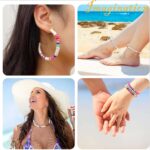 XMZCOLA Clay Beads Charm Bracelet Making kit, 12800pcs Pcs 96 Colors 6mm Flat Spacer HEI shi Beads Kits, Crafts Gifts Set for 2025 Christmas Gifts - Image 7