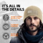 OUTDOOR SHAPING American Flag Fleece Watch Cap, USA Multi-Season Army Military Tactical Beanie, Winter Warm Beanie - Image 3