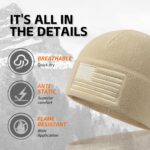 OUTDOOR SHAPING American Flag Fleece Watch Cap, USA Multi-Season Army Military Tactical Beanie, Winter Warm Beanie - Image 4