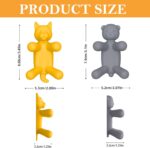 Cute Cat & Bear Sponge Holder for Sink – Creative Kitchen Sponge Organizer with Non-Slip Base, Adorable Yellow & Gray Design, Practical and Fun Accessory for a Neat, Tidy Kitchen - Image 3