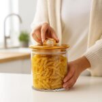 Gold Candy Jar with Lid Decorative Clear PET Jar for Office Desk, Kitchen, or Bathroom – Cute Storage Container, Canister for Kitchen and Desk Organization 16 oz - Image 5