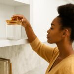 Gold Candy Jar with Lid Decorative Clear PET Jar for Office Desk, Kitchen, or Bathroom – Cute Storage Container, Canister for Kitchen and Desk Organization 16 oz - Image 6