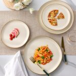 AmorArc Ceramic Dinnerware Sets,Handmade Reactive Glaze Stoneware Plates and Bowls Set,Highly Chip and Crack Resistant | Dishwasher & Microwave Safe Dishes Set,Service for 6 (18pc) - Image 5