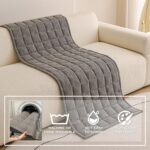 Dog Couch Cover Washable,Fuzzy Pet Couch Covers for 3 Cushion Sofa Pet Friendly, Non-Slip Soft Comfortable Furniture Protective Mat (Gray, 27.6''x59.06'') - Image 8