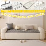 Dog Couch Cover Washable,Fuzzy Pet Couch Covers for 3 Cushion Sofa Pet Friendly, Non-Slip Soft Comfortable Furniture Protective Mat (Gray, 27.6''x59.06'') - Image 9