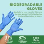 Eco Gloves Biodegradable BLACK Nitrile Disposable Gloves, 4 Mil, Powder Free, Latex Free, Food Safe, Cleaning - Image 4