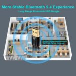 Upgraded USB Bluetooth 5.4 Adapter for PC, Wireless USB Dongle for Laptop Desktop Windows 11 10 8.1 7, Plug n Play Bluetooth Headphones Headset Speaker Mouse Keyboard Printer Controller - Image 6