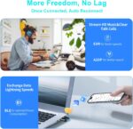 Upgraded USB Bluetooth 5.4 Adapter for PC, Wireless USB Dongle for Laptop Desktop Windows 11 10 8.1 7, Plug n Play Bluetooth Headphones Headset Speaker Mouse Keyboard Printer Controller - Image 7
