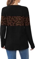 WIHOLL Womens Sweaters Trendy Color Block Tops Long Sleeve Shirts Fall Outfits Early Fall Fashion 2025 Winter Clothing - Image 5