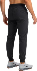 Pudolla Men's Lightweight Jogger Pants Workout Gym Running Pants with Zipper Pockets for Athletic Casual - Image 4
