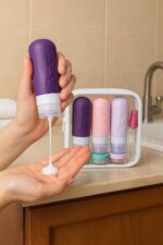 TSA Approved Travel Containers for Toiletries - Leak Proof Silicone Bottles, Refillable Liquid Travel Essentials for Shampoo, Conditioner, Lotion - Image 5