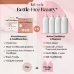 Kitsch Castor Oil Shampoo & Shea Butter Conditioner Bar – Shampoo and Conditioner Set - Hydrating & Moisturizing Bar Soap - Free of Paraben, Silicone, Sulfate - Made in USA - 2pc Set - Image 4