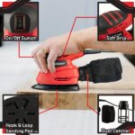 Electric Sander Tool - 14000RPM Mouse Detail Sander with Dust Collection System and 12pc Sandpaper - 120V Electric Hand Sanders for Wood by Stalwart - Image 6