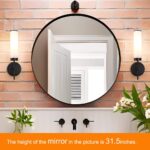 Matte Black Wall Sconces Set of 2, Modern Bathroom Sconces Wall Lighting with Opal White Glass, Vanity Light Fixtures for Bathroom, Wall Mount Lights for Living Room Bedroom Hallway, Hardwired - Image 3