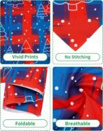PET SHOW 100 Pack Christmas Dog Bandanas Bulk for Small Medium Dogs No Stitch Scarves Xmas Triangle Bibs Kerchief Set Pet Girl Boy Holiday Party Grooming Accessories, M - Image 4