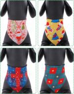 PET SHOW 100 Pack Christmas Dog Bandanas Bulk for Small Medium Dogs No Stitch Scarves Xmas Triangle Bibs Kerchief Set Pet Girl Boy Holiday Party Grooming Accessories, M - Image 5