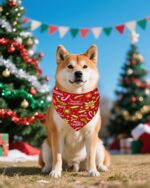 PET SHOW 100 Pack Christmas Dog Bandanas Bulk for Small Medium Dogs No Stitch Scarves Xmas Triangle Bibs Kerchief Set Pet Girl Boy Holiday Party Grooming Accessories, M - Image 7