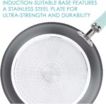 Rachael Ray 11-Piece Hard Anodized Aluminum Cookware Set, Light Blue Handles - Image 9