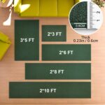 Runner Rug with Non Slip Rubber Backing, Washable Soft Floor Carpet for Kitchen, Hallway, Entryway Indoor, Bedroom, Laundry, Low Pile Area Rugs, Solid Color with Pointillism Style (Green, 2' * 10') - Image 5