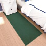 Runner Rug with Non Slip Rubber Backing, Washable Soft Floor Carpet for Kitchen, Hallway, Entryway Indoor, Bedroom, Laundry, Low Pile Area Rugs, Solid Color with Pointillism Style (Green, 2' * 10') - Image 6