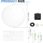 uxcell Resin Clock Mould with Movement, 14.6" Silicone Pendant Arabic Numerals Large Epoxy Moulds for Wall Art Home Decoration DIY Crafts (Green) - Image 3