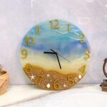 uxcell Resin Clock Mould with Movement, 14.6" Silicone Pendant Arabic Numerals Large Epoxy Moulds for Wall Art Home Decoration DIY Crafts (Green) - Image 6