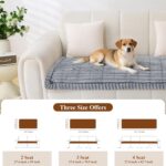 Pet Couch Covers for Sofa Washable Non Slip Dog Couch Cover Protector Pet Friendly Mat for 3 Cushion Sofa (Light Grey, 27.6" x 59.06") - Image 6