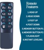 Adjustable Bed Remote Control Replacement for BOSS W.Sliver Relax 404, for Richmat Diamond Mattress Bed, for Powerbedz Deluxe Innova Adjustable Bed Base - Image 4