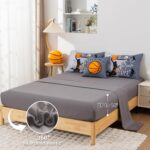A Nice Night Twin Comforter Set 6 Piece Bed-in-a-Bag with Comforter & Sheet Set for All Seasons,Basketball Court with Sportsman Slam Dunk Printing for Kids Teen Boys,Gray - Image 4