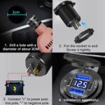 Upgraded 12V USB Charger with 4 Ports - Aluminum Alloy Car Outlet with LED Voltmeter for Cars, Golf Carts, Boats, RVs, Trucks, and Motorcycles (Pack of 2) - Image 6