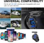 Upgraded 12V USB Charger with 4 Ports - Aluminum Alloy Car Outlet with LED Voltmeter for Cars, Golf Carts, Boats, RVs, Trucks, and Motorcycles (Pack of 2) - Image 7
