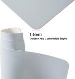 Leather Desk Pad Protector 23.6x13.7inch Non-Slip Large Gaming Mouse Pad Waterproof Desk Writing Pad Desk Blotter Laptop and Keyboard Mat for Office and Home(Light Blue) - Image 7