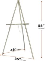 DJAR 3 Pcs 63" Wooden Easel Stand for Sign, Dual-use Adjustable Height, Wood Floor Display Easel for Wedding, Welcome Board, Poster, Picture, Photo- Green - Image 3