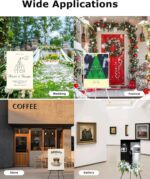 DJAR 3 Pcs 63" Wooden Easel Stand for Sign, Dual-use Adjustable Height, Wood Floor Display Easel for Wedding, Welcome Board, Poster, Picture, Photo- Green - Image 7