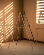 DJAR 3 Pcs 63" Wooden Easel Stand for Sign, Dual-use Adjustable Height, Wood Floor Display Easel for Wedding, Welcome Board, Poster, Picture, Photo- Green - Image 8