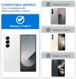 VEGO for Z Fold 6 Case with S Pen Holder, with [Hinge Protection][360-degree Rotating Kickstand][Slide Camera Cover][Front HD Screen Protector] Protective Cover for Samsung Galaxy Z Fold6 - Red - Image 3