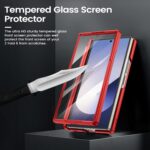 VEGO for Z Fold 6 Case with S Pen Holder, with [Hinge Protection][360-degree Rotating Kickstand][Slide Camera Cover][Front HD Screen Protector] Protective Cover for Samsung Galaxy Z Fold6 - Red - Image 6