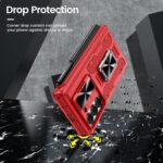 VEGO for Z Fold 6 Case with S Pen Holder, with [Hinge Protection][360-degree Rotating Kickstand][Slide Camera Cover][Front HD Screen Protector] Protective Cover for Samsung Galaxy Z Fold6 - Red - Image 9