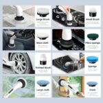 Electric Spin Scrubber Bathroom - Adjustable Handle Cordless Shower Scrubber, 2 Speeds, Bathroom Scrubber with 8 Replaceable Brush Heads, Power Scrubber for Bathtub Cleaning - Image 4