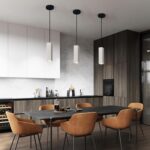 Concrete Linear Pendant Light,LED Industrial Hanging Cement Pendant Lighting Fixture for Kitchen Island Dinning Room Bedroom Bedside Table Small Pendant Lights - Image 6