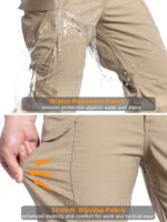 NAVEKULL Men's Flex Tactical Pants Ripstop Stretch Work Cargo Pants Water Resistant Outdoor EDC Hiking Pants - Image 3