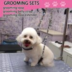 Dog Grooming Belly Straps – Adjustable Grooming Loops with Cute Paw & Bone Pattern – Pet Grooming Belly Support Band Table Accessories Restraint Noose for Small to Large Dogs(Black) - Image 6