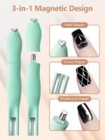 EBANKU Cat Eye Nail Magnet Set, 28PCS Cat Eye Gel Nail Polish Magnet for Nails, 3 IN 1 Heart Magnets for Cat Eye Gel Polish, Cat Eye Magnets Sticks Nail Design Tools Nail Art Accessories - Image 5