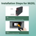 962 962XL 9015e Ink Cartridges Combo Pack: Replacement for HP 9010 9018e Ink 962XL Black and 962 Color 962XL/962 OfficeJet Pro 9025e 9015 9018 9020 9025 9010e 9012e 9020e Printer 4 Pack - Image 4