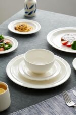 18-Piece Porcelain Chip and Scratch Resistant Round Dinnerware Set, Plates, Dishes, Bowls, Service for 6 (White) - Image 6