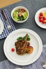 18-Piece Porcelain Chip and Scratch Resistant Round Dinnerware Set, Plates, Dishes, Bowls, Service for 6 (White) - Image 7