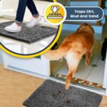 Muddy Mat® Shown on TV Super Absorbent Microfiber Dog Door Mat for Muddy Paws, Non-Slip Washable Pet Rug, Quick Dry Chenille Entryway Carpet, Machine Washable Indoor Outdoor mat, Grey 30"x19" - Image 4